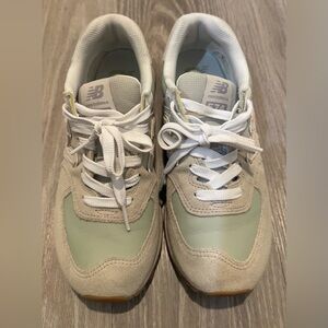 New Balance 574 Cream & Mint Women's Casual Sneakers